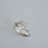 3.0 CT Elongated Cushion Solitaire Lab Grown Diamond Engagement Ringt