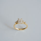 3.0 CT Elongated Cushion Solitaire Lab Grown Diamond Engagement Ringt