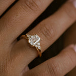 3.0 CT Elongated Cushion Solitaire Lab Grown Diamond Engagement Ringt