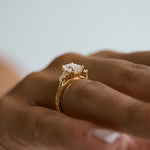 3.0 CT Elongated Cushion Solitaire Lab Grown Diamond Engagement Ringt