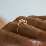 3.0 CT Elongated Cushion Solitaire Lab Grown Diamond Engagement Ringt