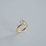 3.0 CT Elongated Cushion Solitaire Lab Grown Diamond Engagement Ringt