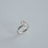 3.0 CT Elongated Cushion Solitaire Lab Grown Diamond Engagement Ringt