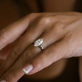 3.0 CT Elongated Cushion Solitaire Lab Grown Diamond Engagement Ringt