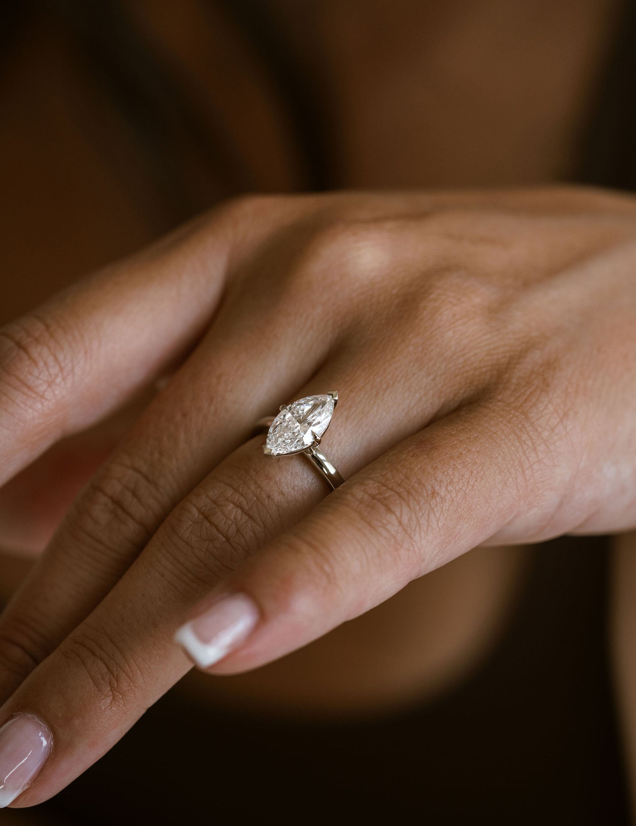 3.0 CT Elongated Cushion Solitaire Lab Grown Diamond Engagement Ringt