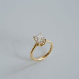 3.0 CT Elongated Cushion Solitaire Lab Grown Diamond Engagement Ringt