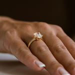 3.0 CT Elongated Cushion Solitaire Lab Grown Diamond Engagement Ringt