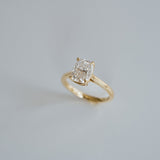 3.0 CT Elongated Cushion Solitaire Lab Grown Diamond Engagement Ringt