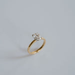 3.0 CT Elongated Cushion Solitaire Lab Grown Diamond Engagement Ringt