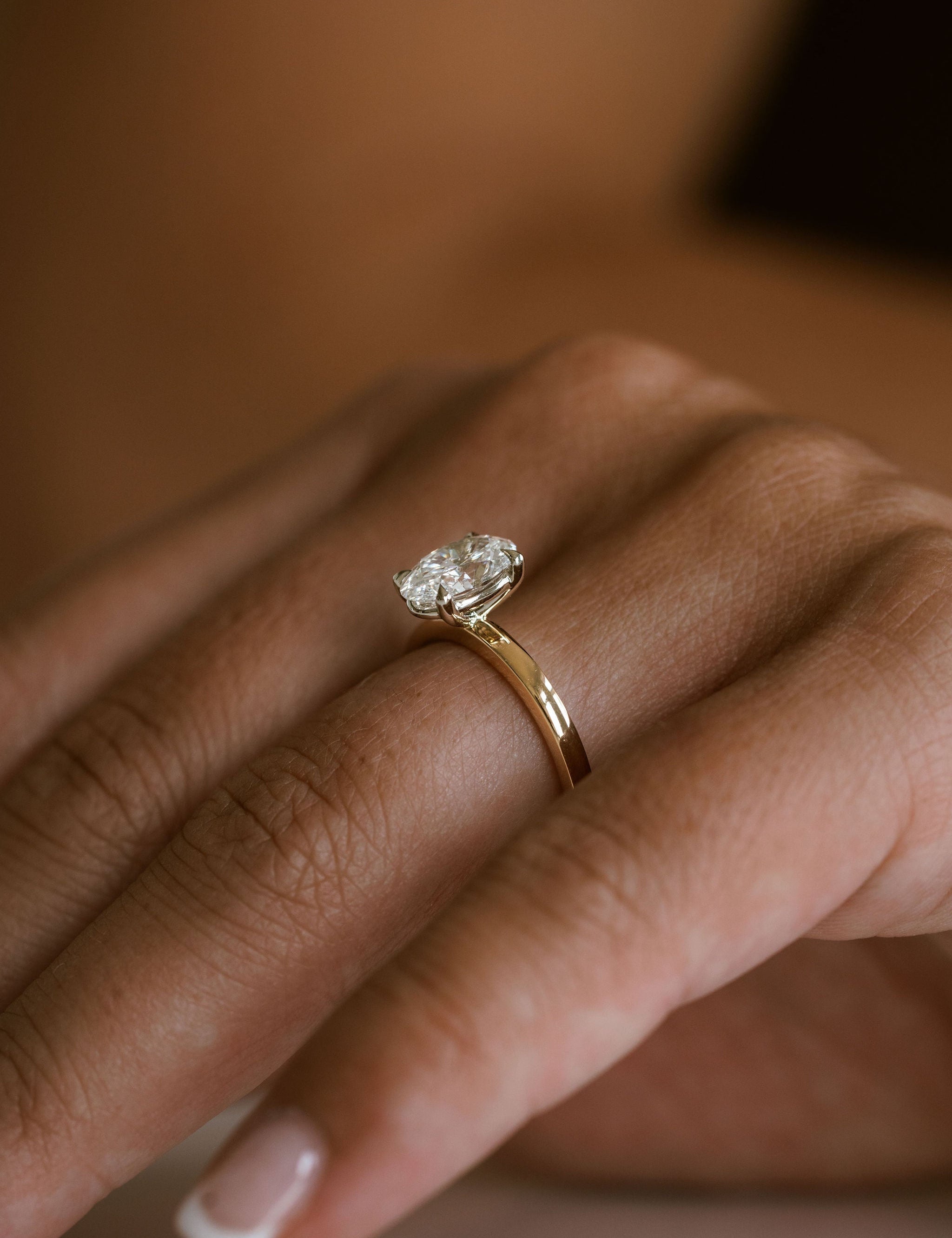 3.0 CT Elongated Cushion Solitaire Lab Grown Diamond Engagement Ringt