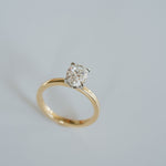 3.0 CT Elongated Cushion Solitaire Lab Grown Diamond Engagement Ringt