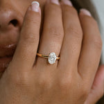 3.0 CT Elongated Cushion Solitaire Lab Grown Diamond Engagement Ringt