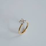 3.0 CT Elongated Cushion Solitaire Lab Grown Diamond Engagement Ringt