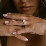 3.0 CT Elongated Cushion Solitaire Lab Grown Diamond Engagement Ringt