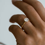 3.0 CT Elongated Cushion Solitaire Lab Grown Diamond Engagement Ringt