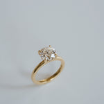 3.0 CT Elongated Cushion Solitaire Lab Grown Diamond Engagement Ringt