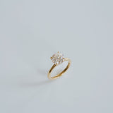 3.0 CT Elongated Cushion Solitaire Lab Grown Diamond Engagement Ringt