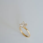 3.0 CT Elongated Cushion Solitaire Lab Grown Diamond Engagement Ringt
