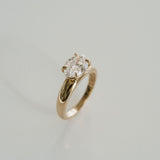3.0 CT Elongated Cushion Solitaire Lab Grown Diamond Engagement Ringt