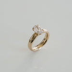 3.0 CT Elongated Cushion Solitaire Lab Grown Diamond Engagement Ringt