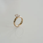 3.0 CT Elongated Cushion Solitaire Lab Grown Diamond Engagement Ringt