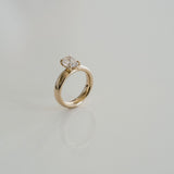 3.0 CT Elongated Cushion Solitaire Lab Grown Diamond Engagement Ringt