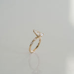 3.0 CT Elongated Cushion Solitaire Lab Grown Diamond Engagement Ringt
