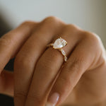 3.0 CT Elongated Cushion Solitaire Lab Grown Diamond Engagement Ringt