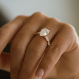 3.0 CT Elongated Cushion Solitaire Lab Grown Diamond Engagement Ringt