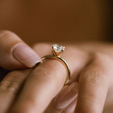 3.0 CT Elongated Cushion Solitaire Lab Grown Diamond Engagement Ringt