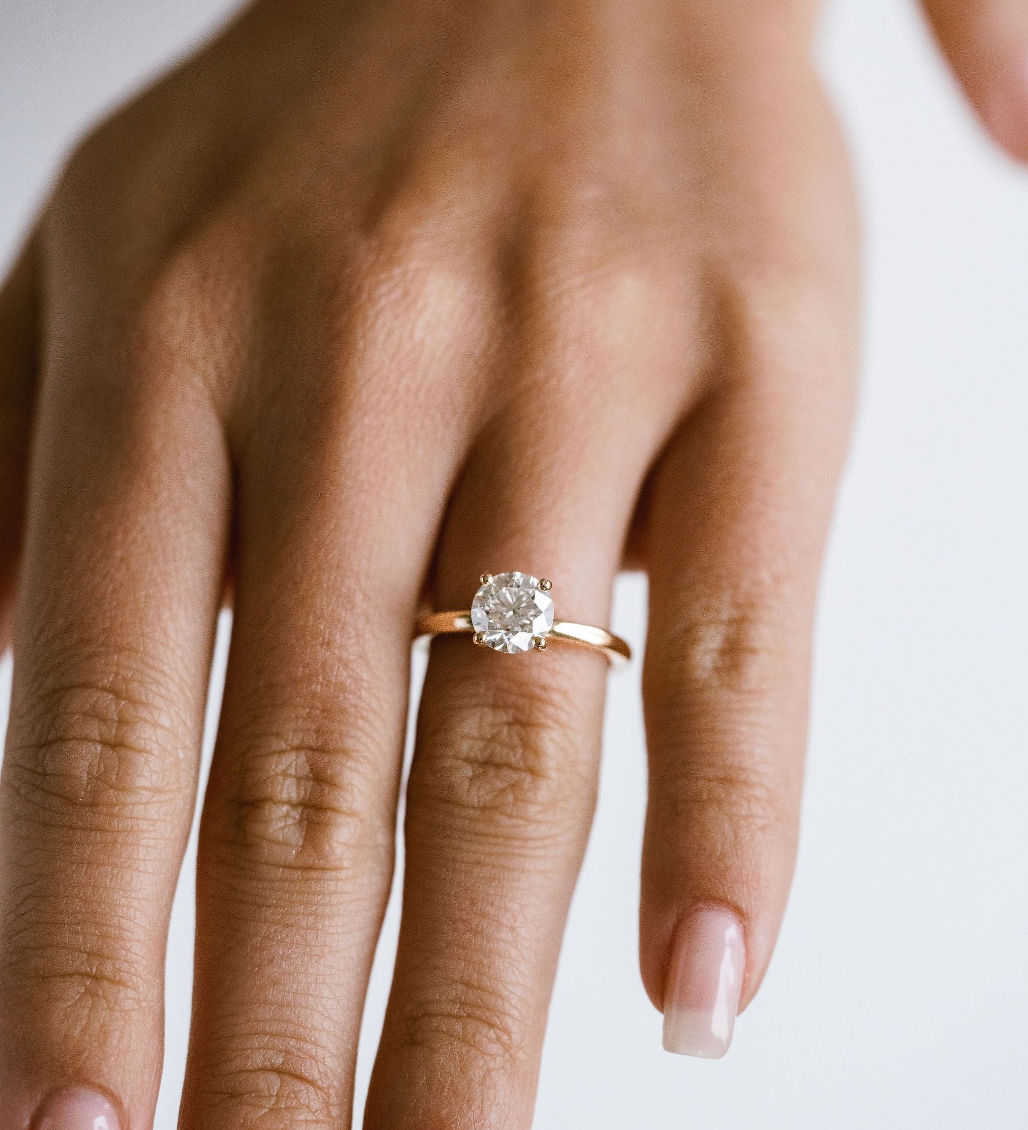 3.0 CT Elongated Cushion Solitaire Lab Grown Diamond Engagement Ringt