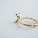 3.0 CT Elongated Cushion Solitaire Lab Grown Diamond Engagement Ringt