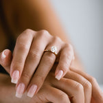 3.0 CT Elongated Cushion Solitaire Lab Grown Diamond Engagement Ringt