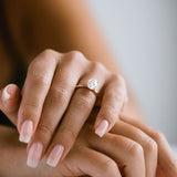 3.0 CT Elongated Cushion Solitaire Lab Grown Diamond Engagement Ringt