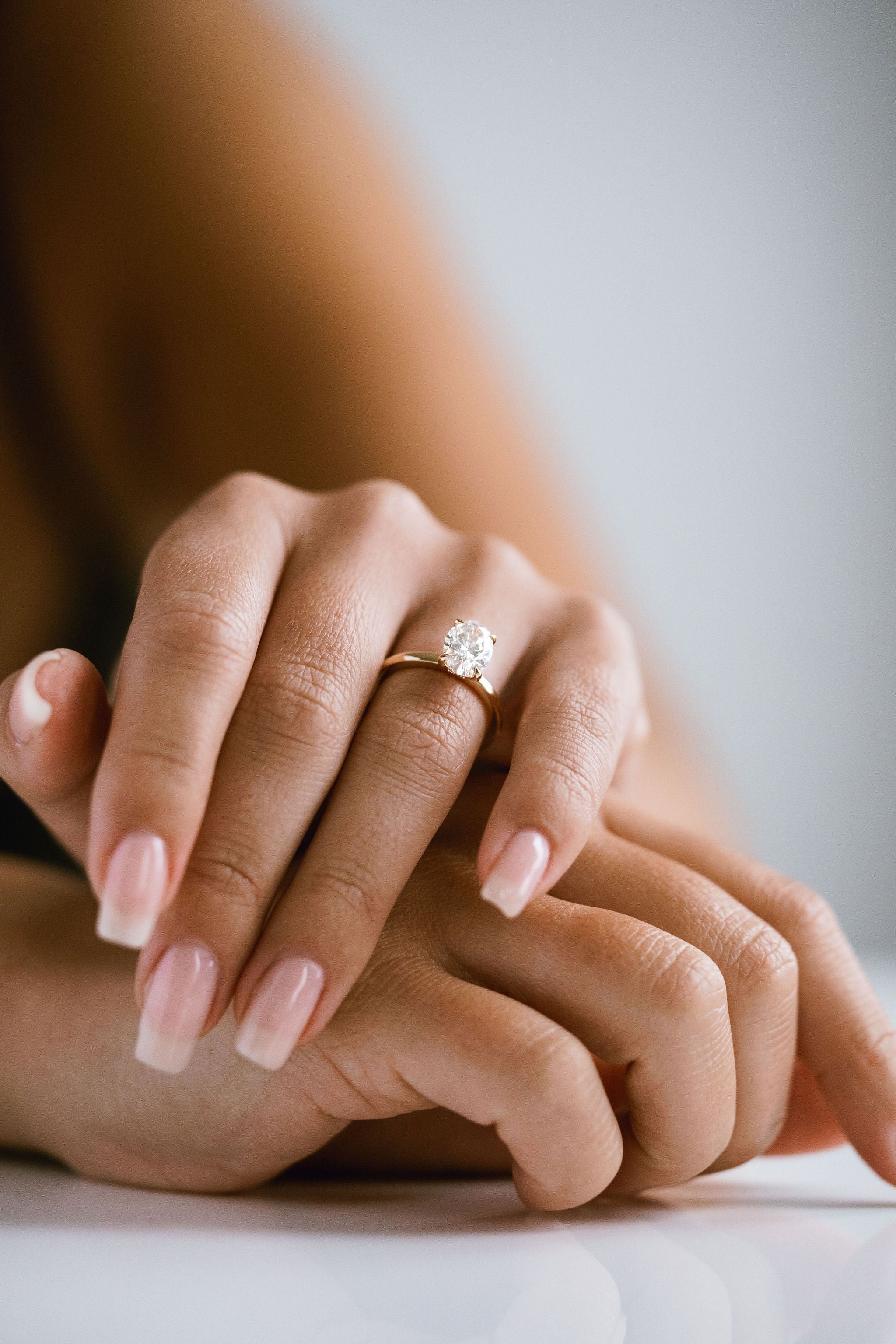 3.0 CT Elongated Cushion Solitaire Lab Grown Diamond Engagement Ringt