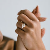 3.0 CT Elongated Cushion Solitaire Lab Grown Diamond Engagement Ringt