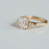 3.0 CT Elongated Cushion Solitaire Lab Grown Diamond Engagement Ringt