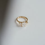 3.0 CT Elongated Cushion Solitaire Lab Grown Diamond Engagement Ringt