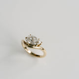 3.0 CT Elongated Cushion Solitaire Lab Grown Diamond Engagement Ringt