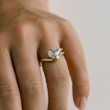 3.0 CT Elongated Cushion Solitaire Lab Grown Diamond Engagement Ringt