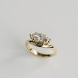 3.0 CT Elongated Cushion Solitaire Lab Grown Diamond Engagement Ringt