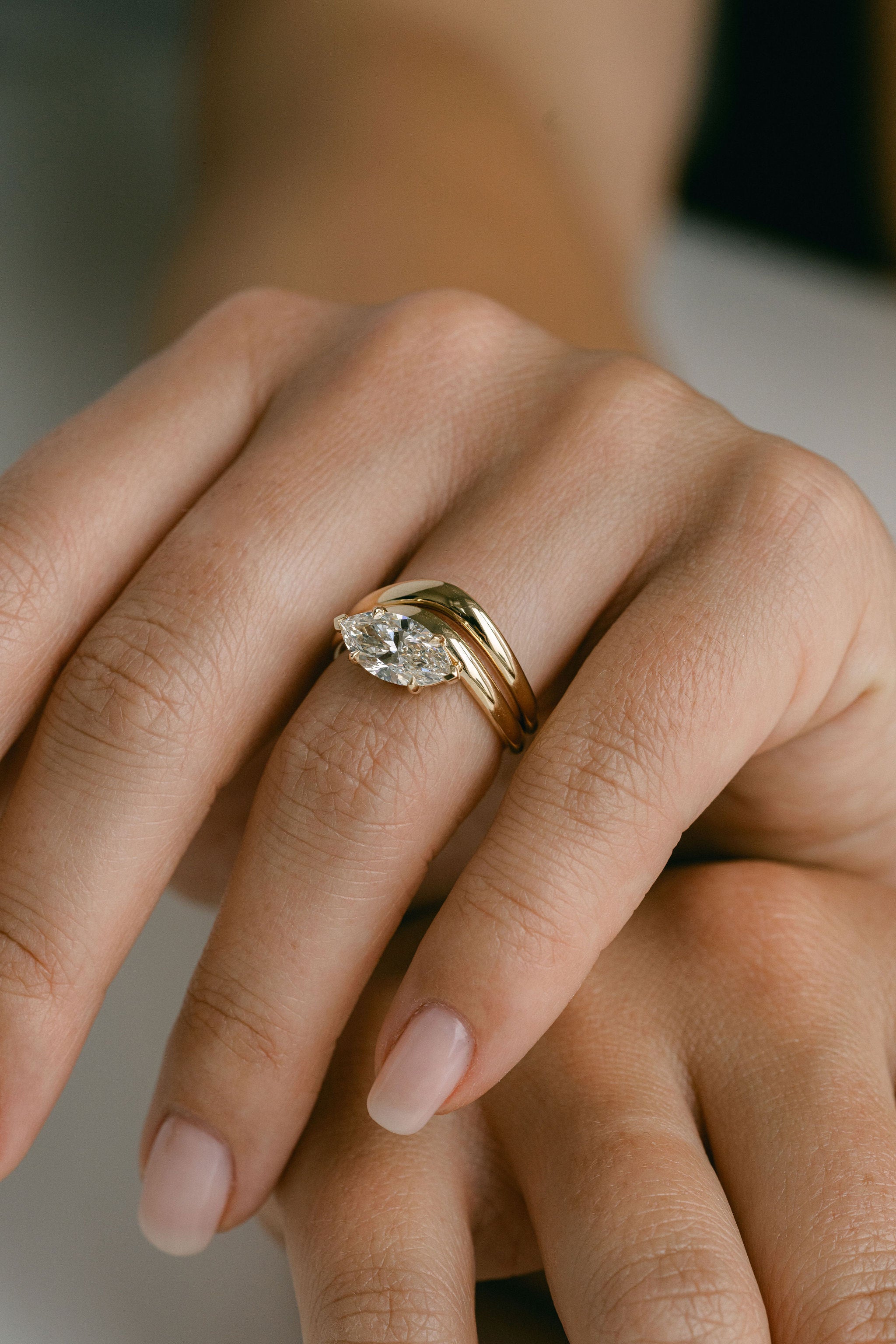 3.0 CT Elongated Cushion Solitaire Lab Grown Diamond Engagement Ringt