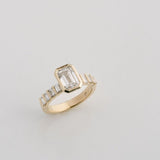3.0 CT Elongated Cushion Solitaire Lab Grown Diamond Engagement Ringt