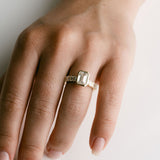 3.0 CT Elongated Cushion Solitaire Lab Grown Diamond Engagement Ringt