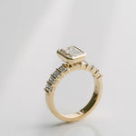 3.0 CT Elongated Cushion Solitaire Lab Grown Diamond Engagement Ringt