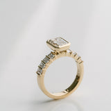 3.0 CT Elongated Cushion Solitaire Lab Grown Diamond Engagement Ringt