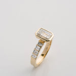 3.0 CT Elongated Cushion Solitaire Lab Grown Diamond Engagement Ringt