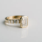 3.0 CT Elongated Cushion Solitaire Lab Grown Diamond Engagement Ringt