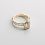 3.0 CT Elongated Cushion Solitaire Lab Grown Diamond Engagement Ringt