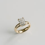 3.0 CT Elongated Cushion Solitaire Lab Grown Diamond Engagement Ringt